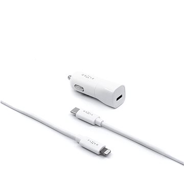 Obrázok FIXED USB-C PD 18W, + MFi Lightning kabel 1m (FIXCC18-CL-WH) biely