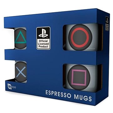 Obrázok PlayStation - Buttons - espresso sada 4 ks (5028486423460)