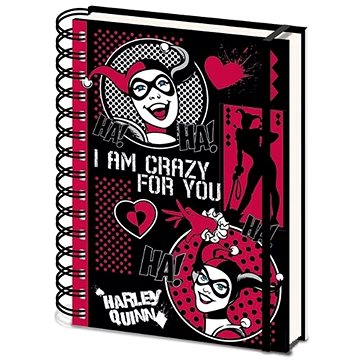 Obrázok Harley Quinn – I am Crazy For You – zápisník s krúžkovou väzbou (5051265730459)