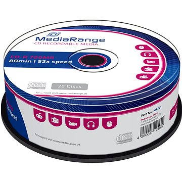 Obrázok MediaRange CD-R 25ks CakeBox (MR201)