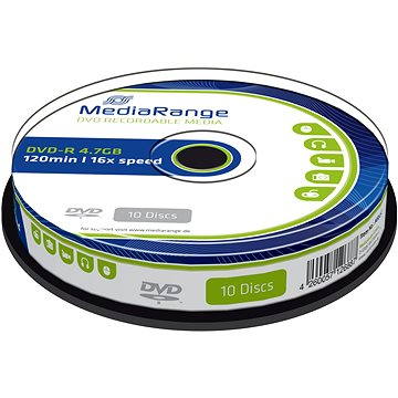 Obrázok MediaRange DVD-R 4.7GB, 10ks (MR452)