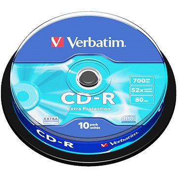 Obrázok CD-R VERBATIM 700MB 52x cake box (bal=10ks)