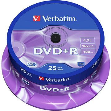 Obrázok Verbatim DVD + R 16x, 25 ks CakeBox (43500)