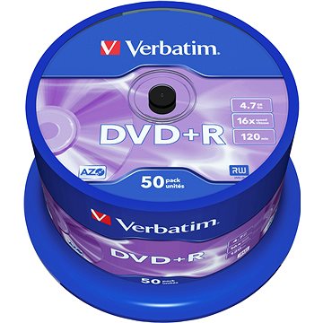 Obrázok Verbatim DVD+R 16x, 50ks CakeBox (43550)