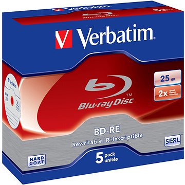 Obrázok VERBATIM BD-RE SL 25GB, 2x, jewel case 5 ks (43615)