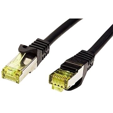 Obrázok OEM S/FTP patchkabel Cat 7, s konektormi RJ45, LSOH, 0,5 m, čierny (21.92.2125)