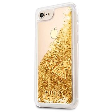 Obrázok GUHCI8GLUFLGO Guess Liquid Glitter Hard Case Gold pro iPhone 7/8