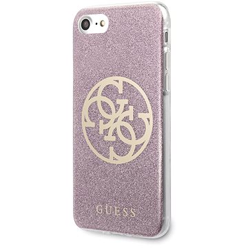 Obrázok GUHCI8PCUGLPI Guess Glitter 4G Circle Kryt pro iPhone 8/SE2020 Pink