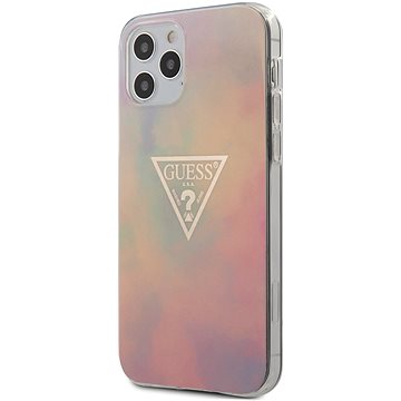 Obrázok Guess PC/TPU T&D Gold Triangle pro Apple iPhone 12/12 Pro Pink (3700740480687)