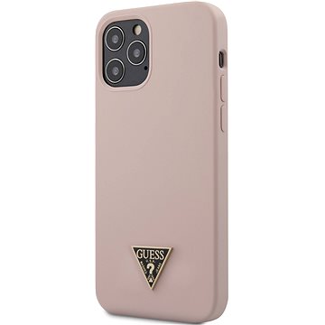 Obrázok Puzdro Guess pre iPhone 12 Pro/12 Max GUHCP12MLSTMLP silikónové, svetloružové