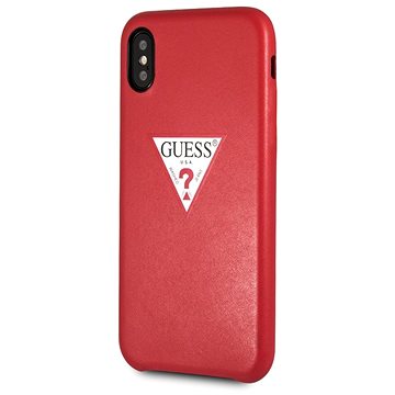 Obrázok GUHCI65PTPURE Guess PU Leather Case Triangle Red pro iPhone XS Max