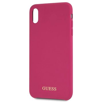 Obrázok GUHCI65LSGLPI Guess Silicone Gold Logo Pouzdro Pink pro iPhone XS Max