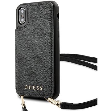 Obrázok Guess 4G Crossbody Cardslot puzdro pre iPhone X/XS Grey (3700740469132)