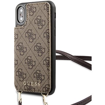 Obrázok Guess 4G Crossbody Cardslot puzdro pre iPhone X/XS Brown (3700740469118)