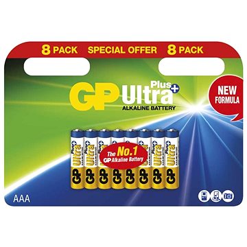 Obrázok GP Alkalická batéria GP Ultra Plus AAA (LR03), 8 ks (1017108000)