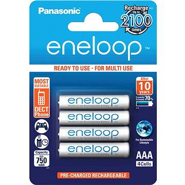 Obrázok Panasonic eneloop AAA 750 mAh 4 ks (HR-4UTGB-4BP)