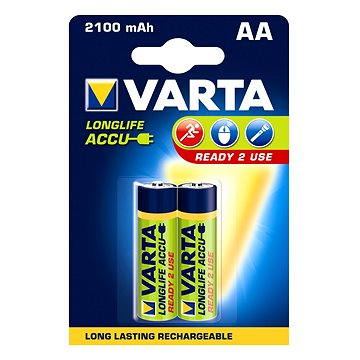 Obrázok 1x2 Varta Rechargeable Accu AA Ready2Use NiMH 2100 mAh Mignon