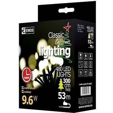 Obrázok Emos 480 LED Xmas CHERY TIMER (8592920028407)