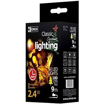 Obrázok Emos 40 LED Xmas CLASSIC TIMER (8592920026519)