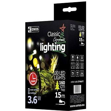 Obrázok Emos 100 LED Xmas CLAS TIMER (8592920028186)