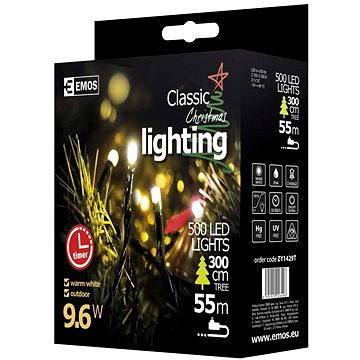 Obrázok Emos 500 LED Xmas CLAS TIMER (8592920026496)