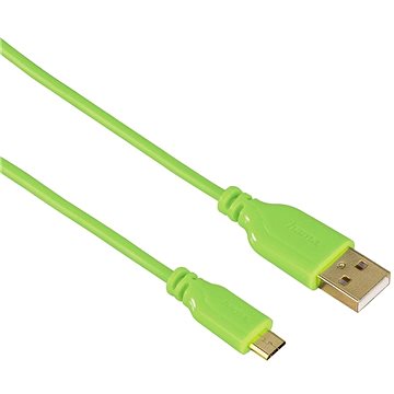 Obrázok Hama prepojovací USB A (M) - micro B (M) 0.75m zelený (135702)