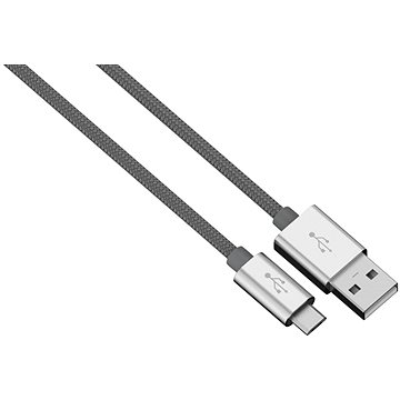 Obrázok Hama Color Line USB A - USB micro B, 1 m, antracitový (80510)