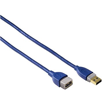 Obrázok Hama 39674 USB 3.0 predlžévací kábel, A konektor - A zásuvka, 1.80 m, modrý