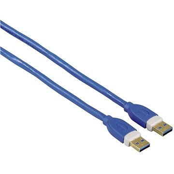 Obrázok Hama 39676 USB 3.0 prepojovací kábel, A plug - A plug, 1,80 m, modrý