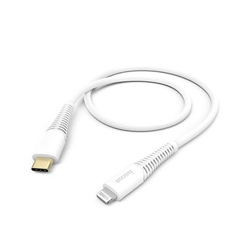 Obrázok Hama MFi USB-C Lightning nabíjací/dátový kábel pre Apple, 1,5 m, biely