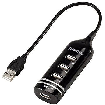 Obrázok Hama 39776 USB 2.0 Hub 1:4 čierny