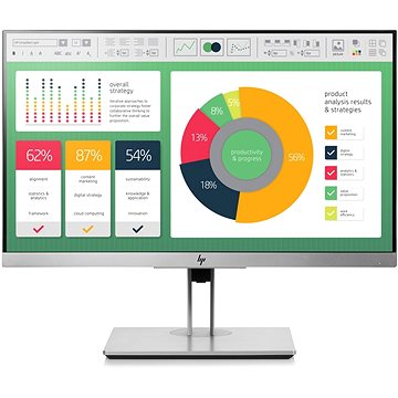 Obrázok HP EliteDisplay E223, 21.5, 1920x1080, IPS/LED, 250 cd/m2, 1000:1, 5 ms g/g, pivot, VGA/DP 1.2/HDMI 1.4, 3y