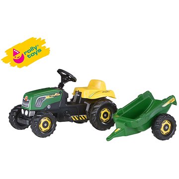 Obrázok ROLLY TOYS RollyToys Šlapací traktor Rolly Kid s vlečkou - zelený