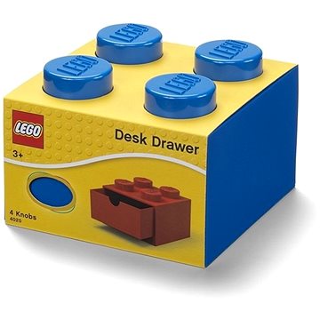 Obrázok Modrý stolový box so zásuvkou LEGO®, 15 x 16 cm