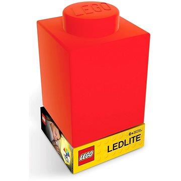 Obrázok Červené silikónové nočné svetielko LEGO® Classic Brick