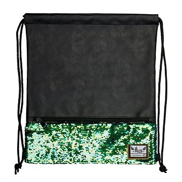 Obrázok HASH® -  Luxusné koženkové vrecúško / taška na chrbát HASH®, Green Sequins, HS-135