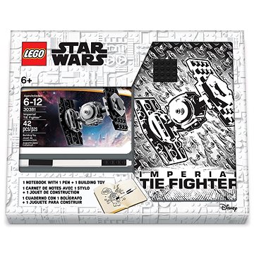 Obrázok Sada zápisníka, pera a stavebnice LEGO® Star Wars Tie Fighter