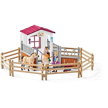 Obrázok Schleich Horse Club 42369 Horse Stall, Arab Horses + Groom, 42369