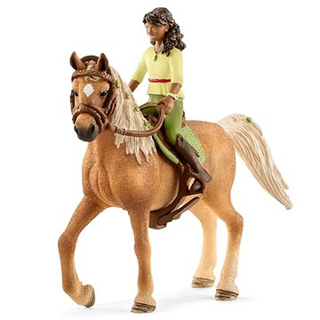 Obrázok Schleich Černovláska Sarah a kůň Mystery (4055744036163)