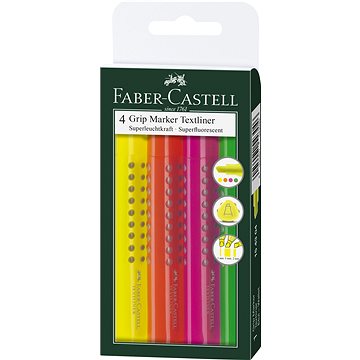 Obrázok Faber-Castell Grip Marker Textliner, 4 ks (4005401543046)