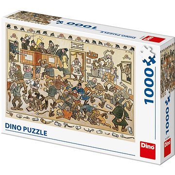 Obrázok DINO Puzzle Rvačka v hospodě 1000 dílků