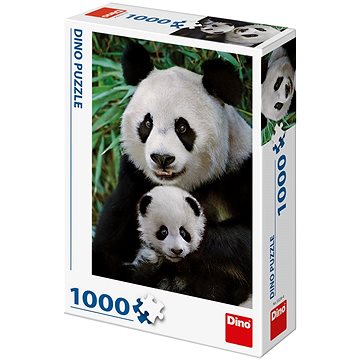 Obrázok DINO Puzzle Panda s mládětem 1000 dílků