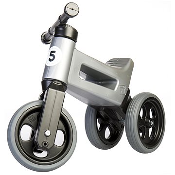 Obrázok Odrážadlo FUNNY WHEELS NEW SPORT 2v1 šedej výška sedadla nastaviteľná 28 / 31cm 