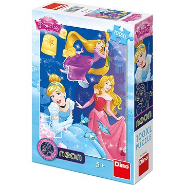 Obrázok DINO Svítící puzzle Disney princezny XL 100 dílků