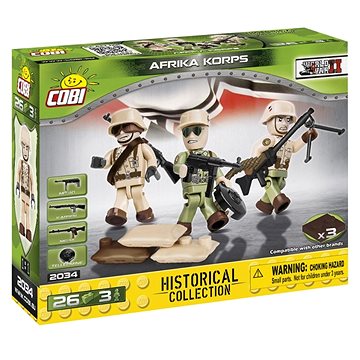 Obrázok Cobi 2034 3 figurky s doplňky Afrika Korps, 26 kostek