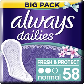 Obrázok ALWAYS Fresh & Protect Normal Fresh intímky 58 ks (4015400565574)