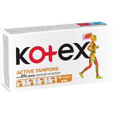 Obrázok KOTEX Tampons Active 16 Normal (5029053564494)