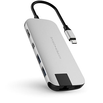 Obrázok HyperDrive SLIM USB-C Hub - Střibrný HY-HD247B-SILVER