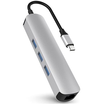 Obrázok HyperDrive 6-in-1 USB-C Hub with 4K HDMI - Silver HY-HD233A-SILVER