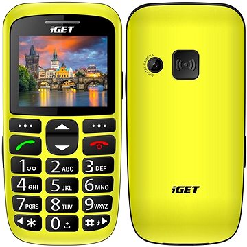 Obrázok iGET SIMPLE D7 Single SIM (84001576) žltý